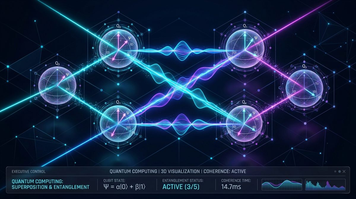 Quantum Computing with Stylized Qubits, Superposition & Entanglement